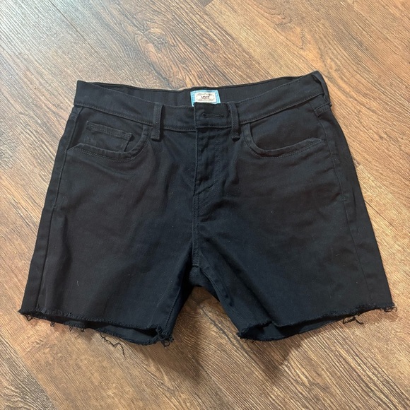 Levi’s 515 Bermuda cut off black Jean shorts - Picture 1 of 4